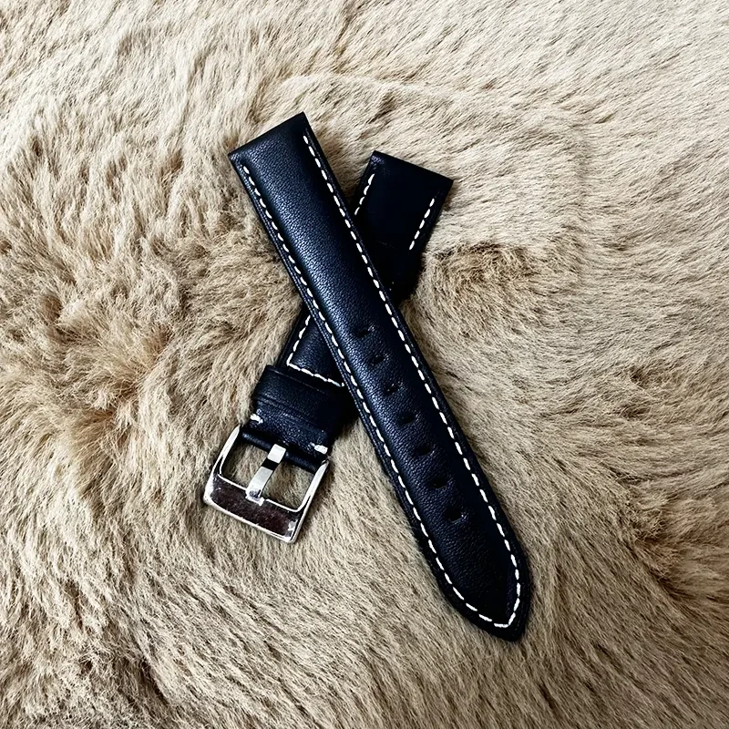 20mm Black Ruxiang Sweat-Resistant Watch Strap – Durable Band